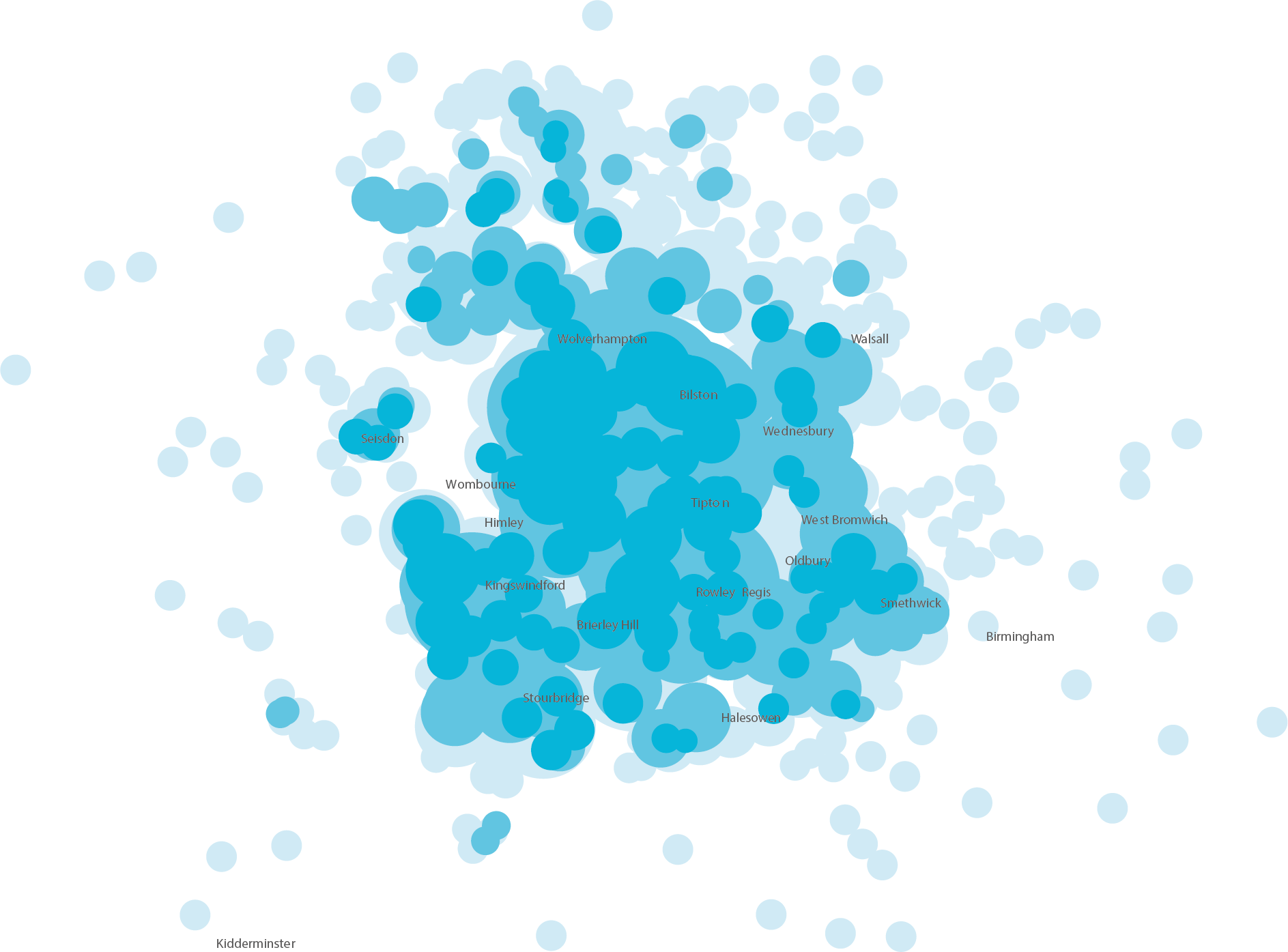 Heatmap showing travel to learn pattern for 16 to 18 learners