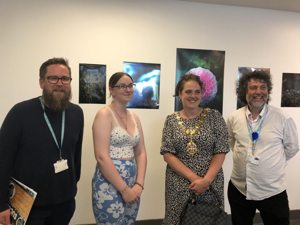 The Worshipful, Mayor of Dudley, Councillor Andrea Goddard visits Dudley College of Technology’s ArtsFest 2023.