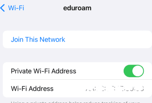 Setting private Wi-Fi address in iOS