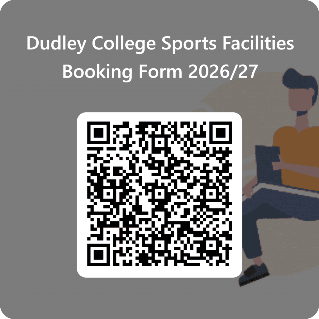 QR code and image link to the sports facilities booking form 2026/27